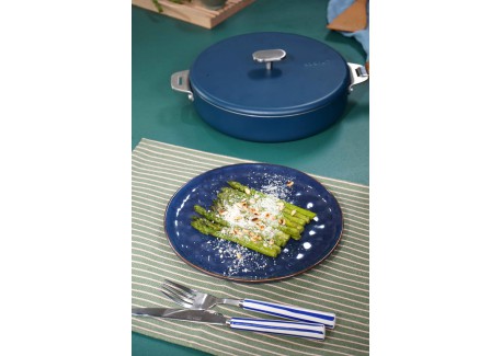 La Merveilleuse Blauwe Bosbes RVS Deksel 24 cm