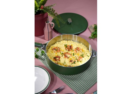 La Merveilleuse Varengroen RVS Deksel 28 cm