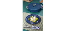 La Merveilleuse Poêle Inox Bleu Myrtille 24 cm 1,8 l  