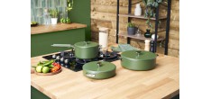 La Merveilleuse Poêle Inox Vert Fougère 24 cm 1,8 l  