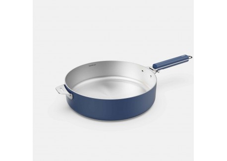La Merveilleuse Bosbesblauw RVS Sautépan 28 cm 4,6 L