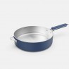 Zie dia La Merveilleuse Bosbesblauw RVS Sautépan 28 cm 4,6 L