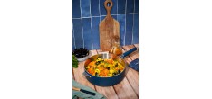 La Merveilleuse Bosbesblauw RVS Sautépan 28 cm 4,6 L