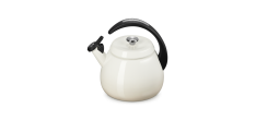 Cloche Bouilloire à Sifflet Emaillée 2,1 L Blanc Meringue 