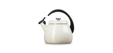 Cloche Bouilloire à Sifflet Emaillée 2,1 L Blanc Meringue 