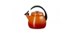 Cloche 2.1L Oranjerood Geëmailleerde Fluitketel