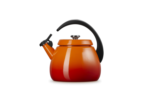 Cloche 2.1L Oranjerood Geëmailleerde Fluitketel