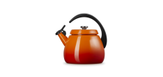 Cloche 2.1L Oranjerood Geëmailleerde Fluitketel