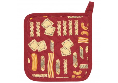 Buona Pasta Bordeaux Katoenen Keukenpannenlap 20x20 cm