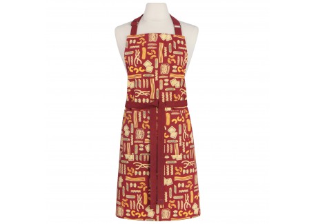 Buona Pasta Bordeaux Katoenen Keukenschort voor Heren/Dames