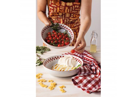 Buona Pasta Tablier de Cuisine Homme/Femme Coton Bordeaux 
