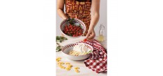 Buona Pasta Bordeaux Katoenen Keukenschort voor Heren/Dames