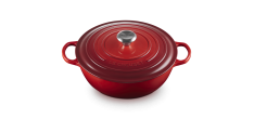 Marmite Ronde en Fonte 4,9 L Rouge Cerise (28 cm) 