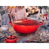 Zie dia Ronde Gietijzeren Braadpan 4,9 L Kersenrood (28 cm)