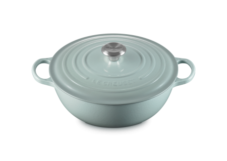 Marmite Ronde en Fonte 4,9 L Bleu Sea Salt (28 cm) 