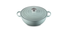 Marmite Ronde en Fonte 4,9 L Bleu Sea Salt (28 cm) 