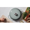 Zie dia Ronde Gietijzeren Braadpan 4,9 L Blauw Sea Salt (28 cm)