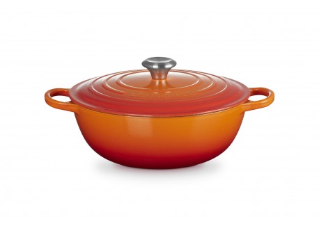Ronde Gietijzeren Braadpan 4,9 L Oranjerood (28 cm)