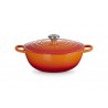 Zie dia Ronde Gietijzeren Braadpan 4,9 L Oranjerood (28 cm)