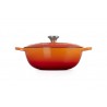Zie dia Ronde Gietijzeren Braadpan 4,9 L Oranjerood (28 cm)