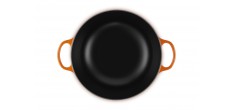 Marmite Ronde en Fonte 4,9 L Orange Volcanique (28 cm) 
