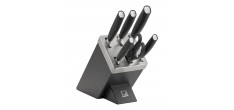All-Star Bloc de Couteaux Aiguiseur Intégré 7 pièces Anthracite 