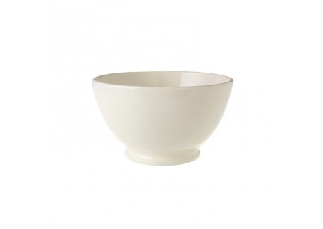 Kitchen Bol sur Pied Céramique Email Brillant Blanc Crème 10 cm