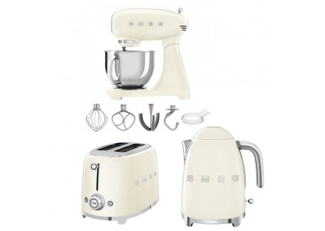 Essentiels Cuisine Robot + Grille-Pain + Bouilloire Crème Pack LSDC