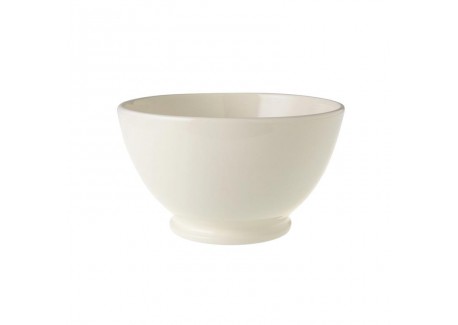 Kitchen Bol sur Pied Céramique Email Brillant Blanc Crème 13 cm