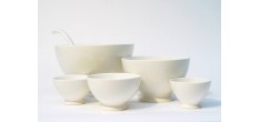 Kitchen Keramieken Glanzend Crèmewit Emaille Kom met Voet 13 cm