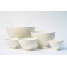 Zie dia Kitchen Keramieken Glanzend Crèmewit Emaille Kom met Voet 13 cm