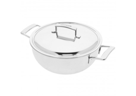 Silver 7 Cocotte Conique Inox 28 cm 4,8 L avec Couvercle