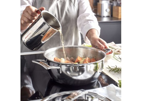 Silver 7 Conische Sudderpot RVS 28 cm 4,8 L met Deksel