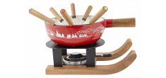 Aspen Fondue Set Savooise & Bourgondische Stijl Ski Gietijzer Geëmaill