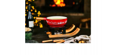 Aspen Fondue Set Savooise & Bourgondische Stijl Ski Gietijzer Geëmaill