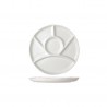 Voir la slide Assiette à Fondue Bourguignonne en Porcelaine 6 Compartiments 24 cm Bl