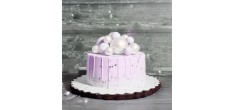 Décoration pour Bûche/Gâteau Boules Blanches Nacrées 12 Pcs 
