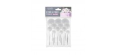 Witte Bal Taartdecoratie 12 stuks