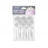 Zie dia Witte Bal Taartdecoratie 12 stuks
