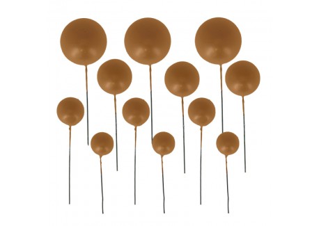 Gouden Bal Taartdecoratie 12 stuks