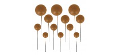 Gouden Bal Taartdecoratie 12 stuks