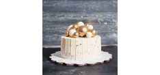 Décoration pour Bûche/Gâteau Boules Dorées 12 Pcs 