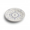 Zie dia Copenhague Keramisch Bord Glanzend Emaille Crème Wit en Blauw 21cm