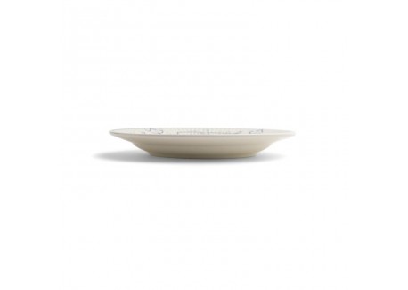 Copenhague Keramisch Bord Glanzend Emaille Crème Wit en Blauw 21cm