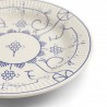 Zie dia Copenhague Keramisch Bord Glanzend Emaille Crème Wit en Blauw 21cm