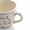 Voir la slide Copenhague Tasse Céramique Email Brillant Blanc Crème Bleu avec Anse 1