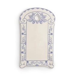 Copenhague Planche à Tartiner Céramique Email Brillant Blanc Crème 25x