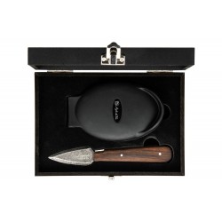 Luxury Line Coffret Couteau à Huître Bois Wengé + Protège Main Silicon