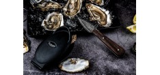 Luxury Line Coffret Couteau à Huître Bois Wengé + Protège Main Silicon