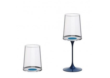 Splitglass Bleu Gobelet/Verre à Vin Blanc Aimanté Modulable (Sans Pied